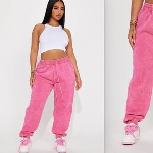 Fashion Nova Aaliyah Washed Lounge Jogger - Fuchsia